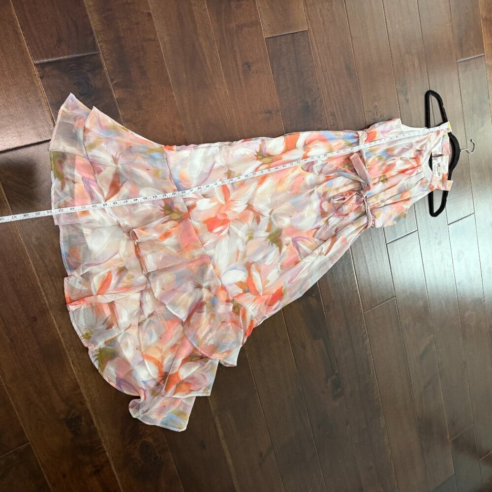 CALVIN KLEIN Floral Fairy Garde Maxi Halter Top Dress Size 6 - Picture 4 of 13